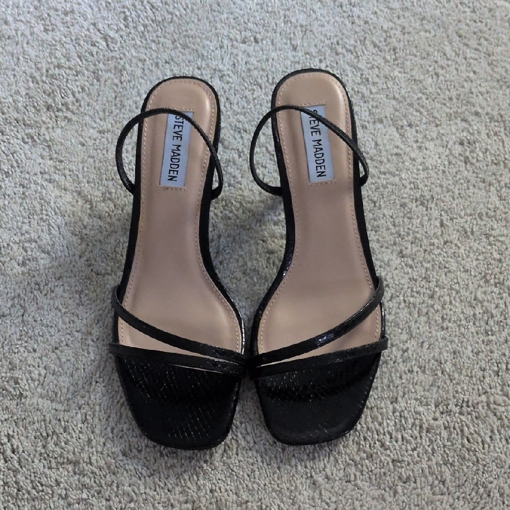 Steve Madden Elegant Black Strappy Heels